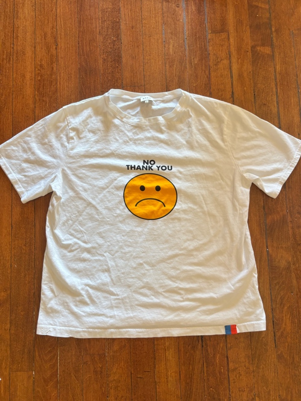 KULE White Graphic Tee. Size S.